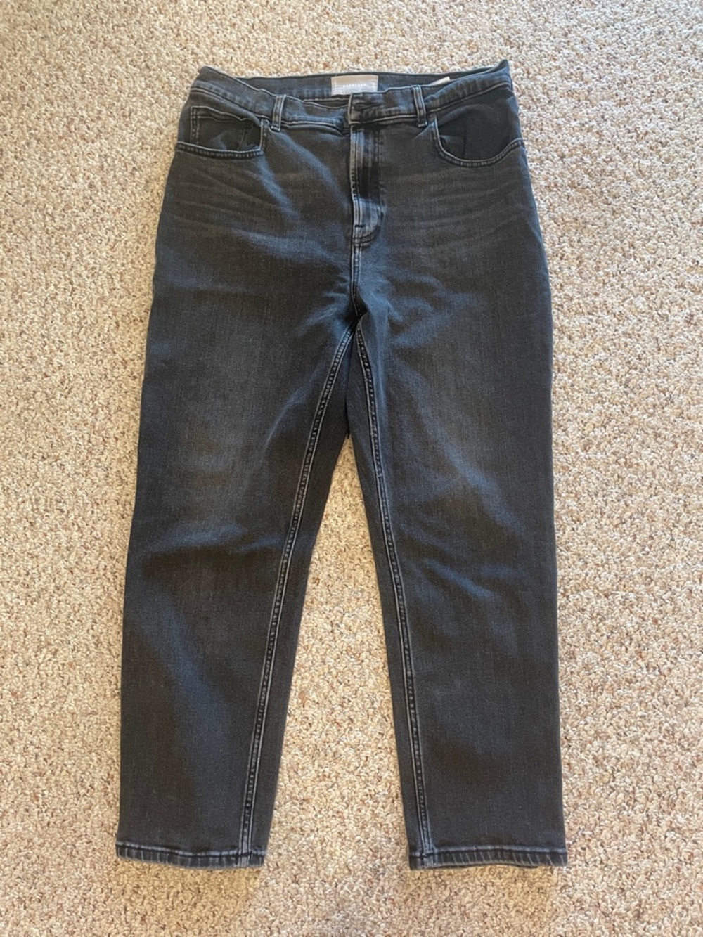 Everlane Women's Black High-Rise Straight Jeans